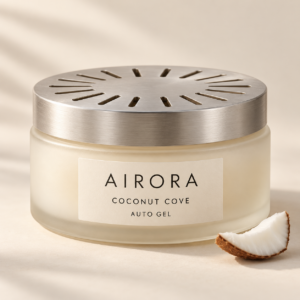 Airora Coconut Cove – Auto gel – AI-verpakkingsconcept