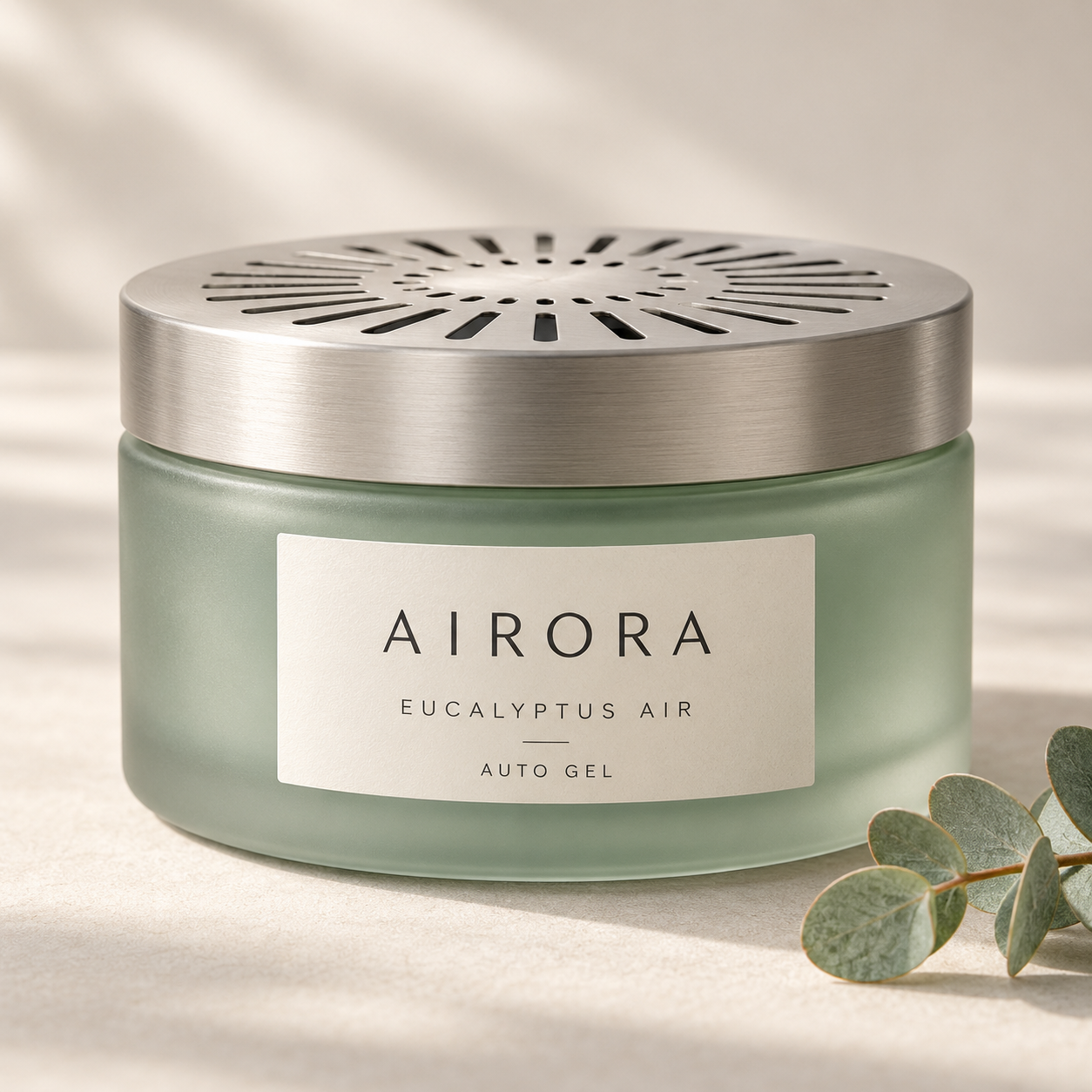 Airora Eucalyptus Air – Auto gel – AI-verpakkingsconcept