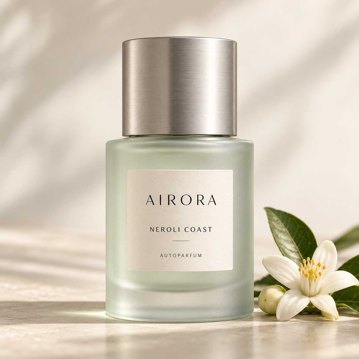 Airora Neroli Coast – Autoparfum – AI-verpakkingsconcept