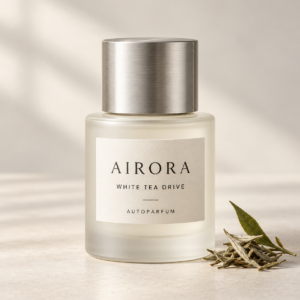 Airora White Tea Drive – Autoparfum – AI-verpakkingsconcept